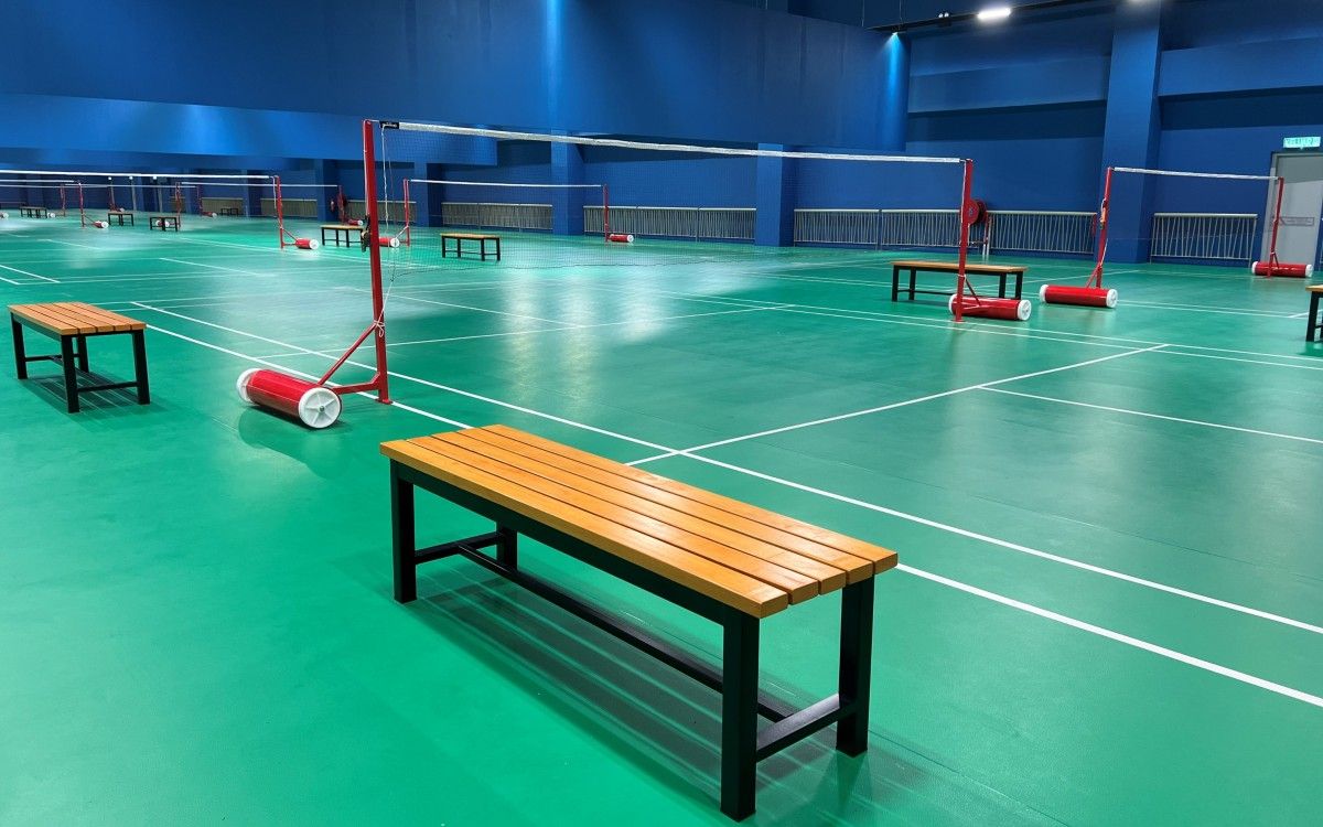 Suelos de PVC para canchas de bádminton listos para instalar