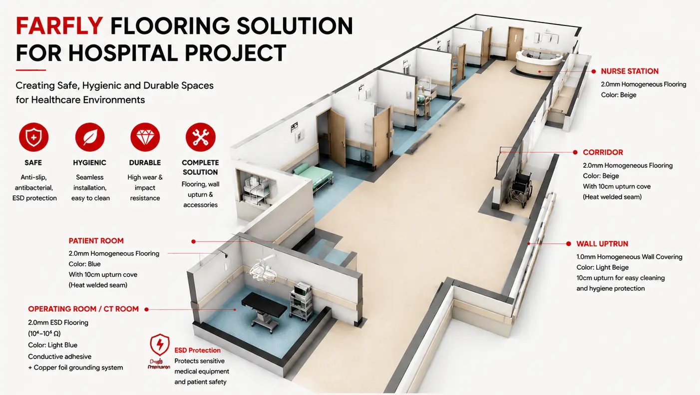 FARFLY FLOORING SOLUTIONFOR HOSPITAL PROJECT