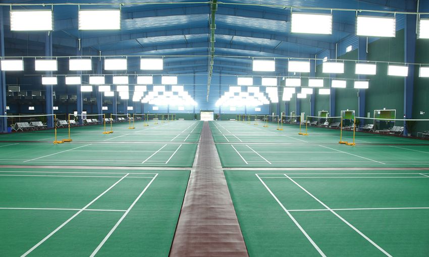 Pabellón de deportes recreativos Chengdu Jaximei Suelo deportivo de plástico de bádminton de PVC de más de 2000 m2, febrero de 2024